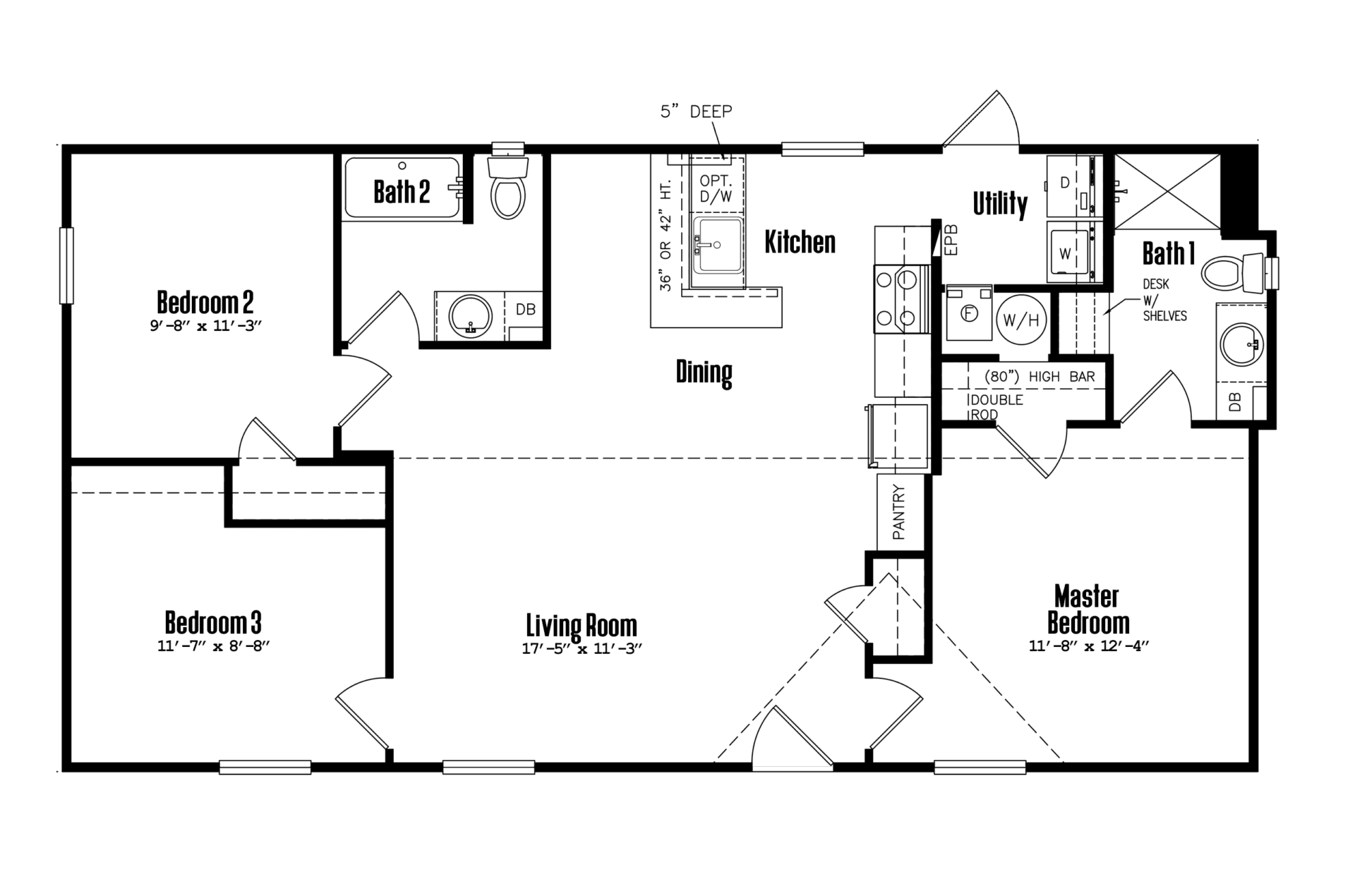 LG Doublewide 24×48-32A Floor Plan