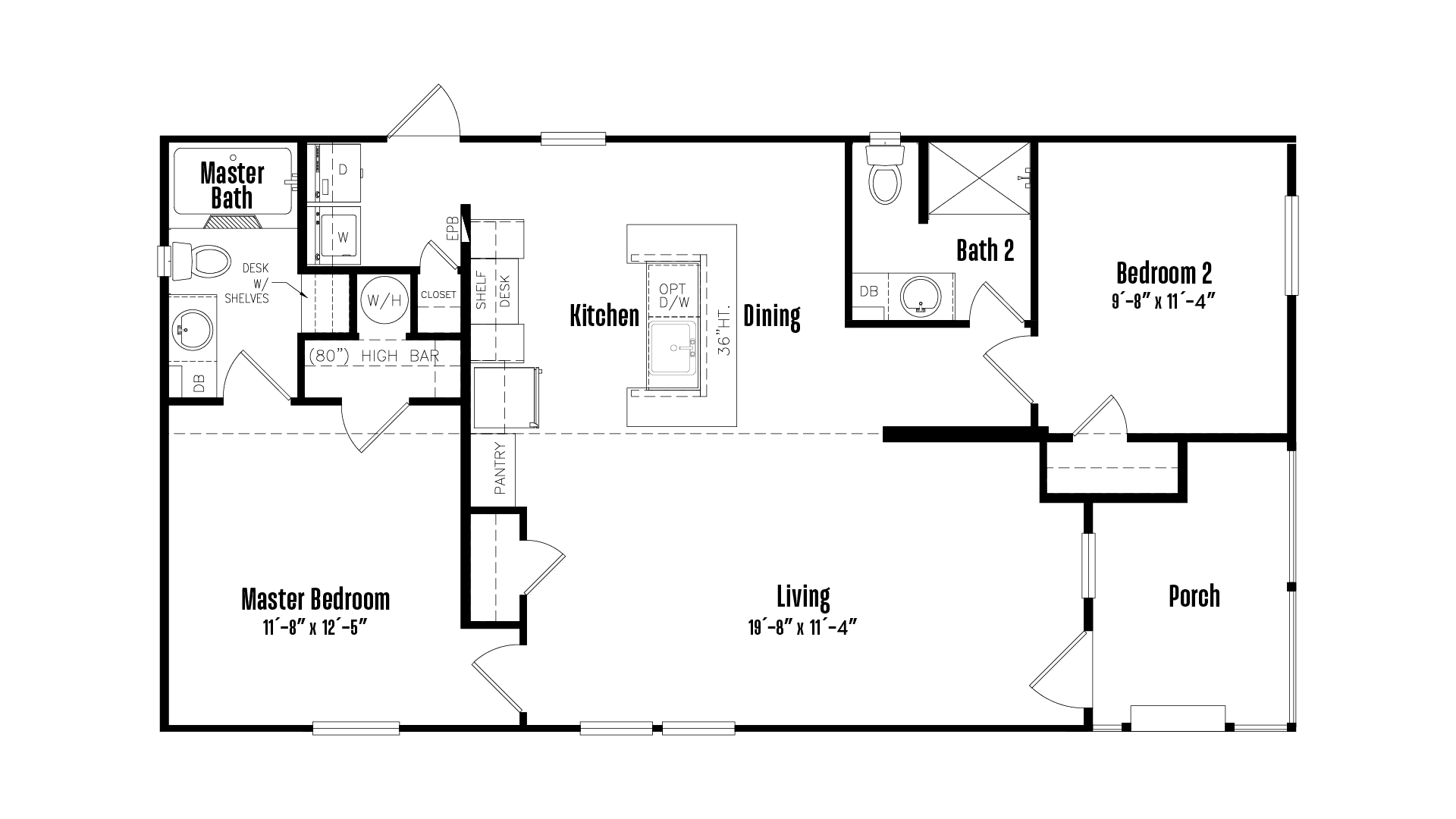 LG Doublewide S-24×48-22FLP Floor Plan