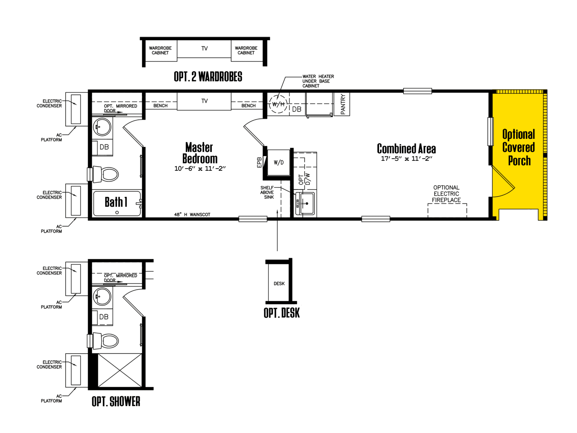 LG Tiny Home 12×36-11FLA Floor Plan
