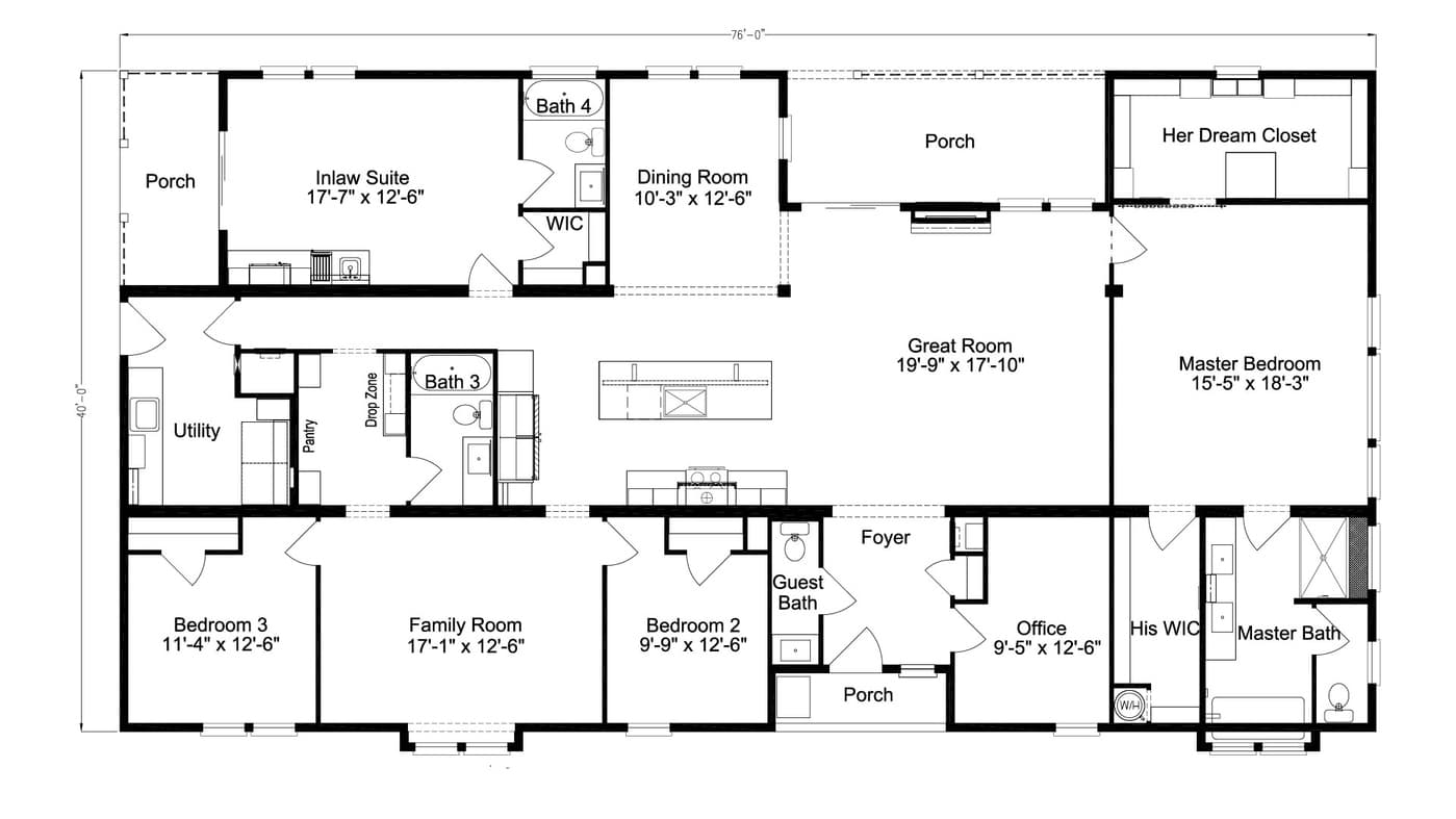 PH Draper 40764A Floor Plan